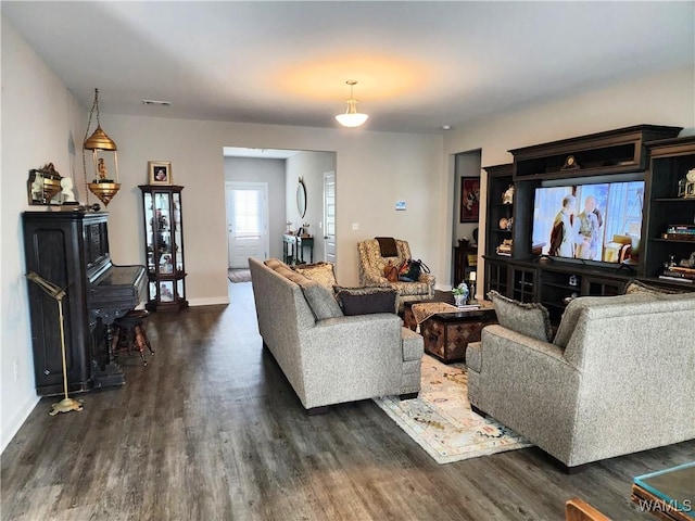 15525 Tide Water Ter, Brookwood, AL 35444 - living area with dark wood-type flooring and baseboards