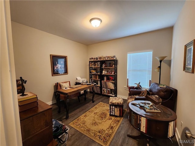15525 Tide Water Ter, Brookwood, AL 35444 - home office with dark wood-style flooring and baseboards