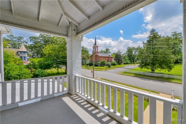 balcony with covered porch