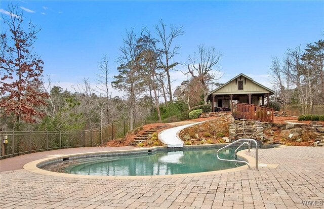 10649 Legacy Point Dr, Northport, AL 35475 - view of pool with a water slide and stairway