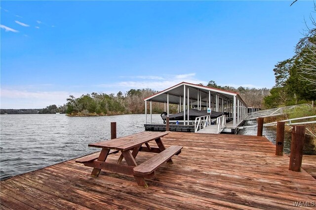10649 Legacy Point Dr, Northport, AL 35475 - dock area with a water view and boat lift