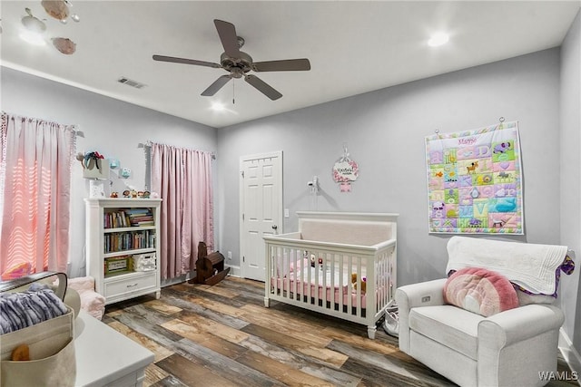 10649 Legacy Point Dr, Northport, AL 35475 - bedroom featuring wood finished floors, ceiling fan, and recessed lighting