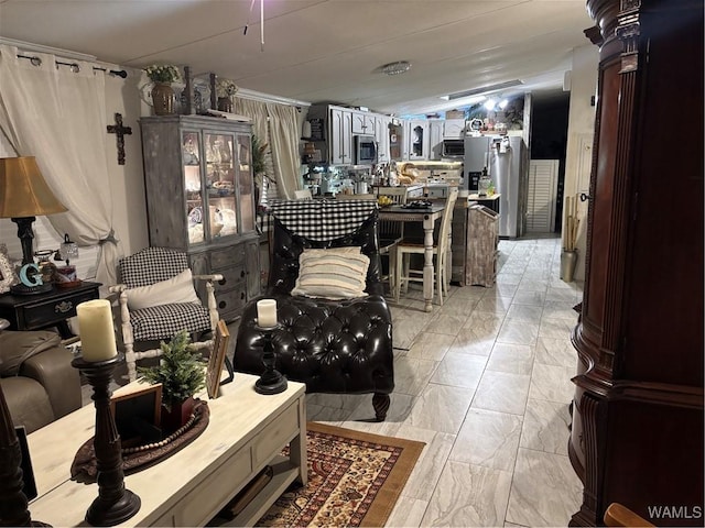 743 Greentree Dr, West Blocton, AL 35188 - living area featuring light marble finish floors
