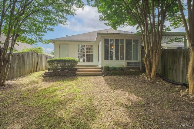 6128 Covington Villas Dr, Tuscaloosa, AL 35405 - rear view of property with a fenced backyard and entry steps
