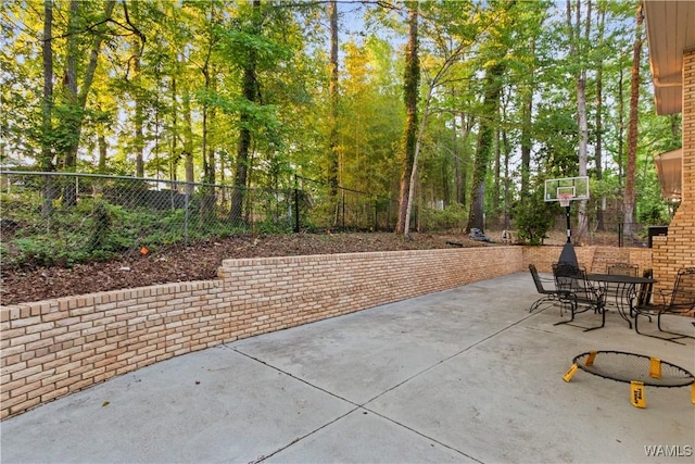 view of patio / terrace with fence