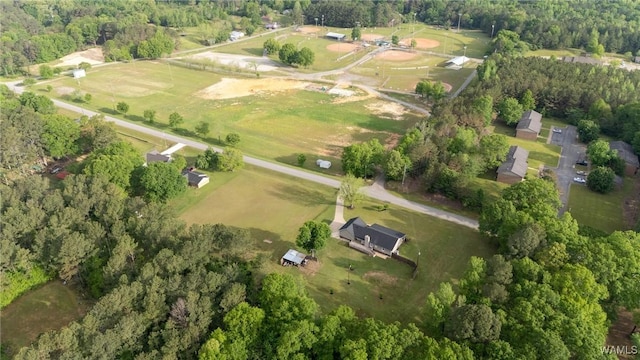 bird's eye view featuring a rural view