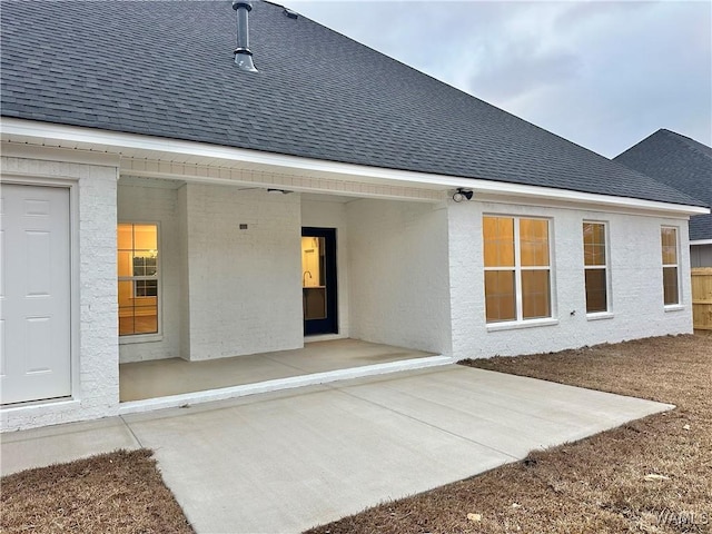 rear view of house with a patio