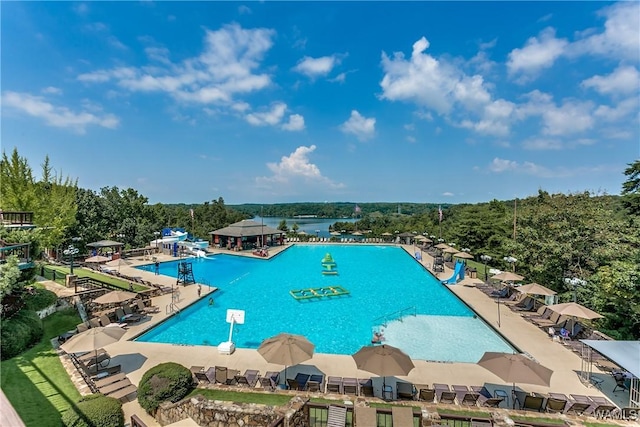 pool featuring a water slide