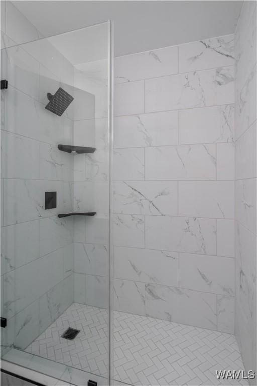 full bathroom with a stall shower