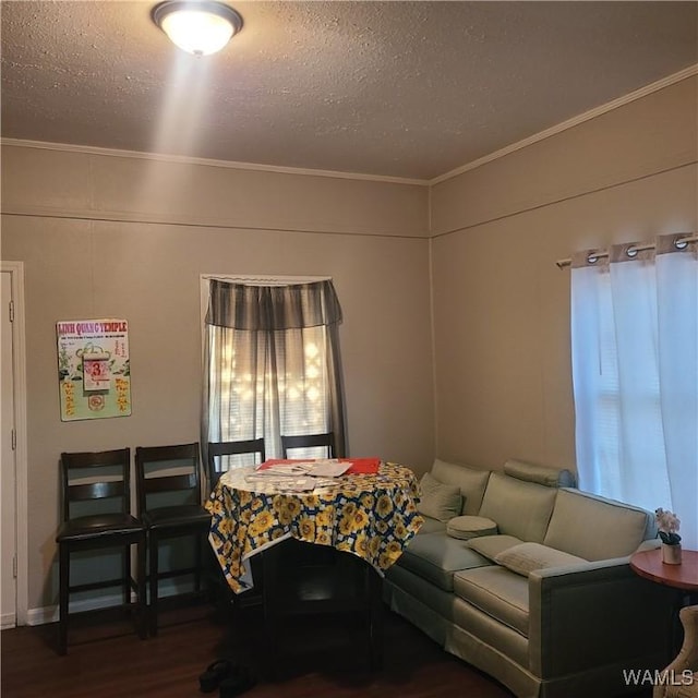 1923 18th Ave, Northport, AL 35476 - living area with a textured ceiling and wood finished floors