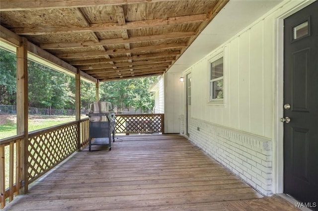 15120 Lakeland Forest Dr, Northport, AL 35475 - wooden deck with a grill