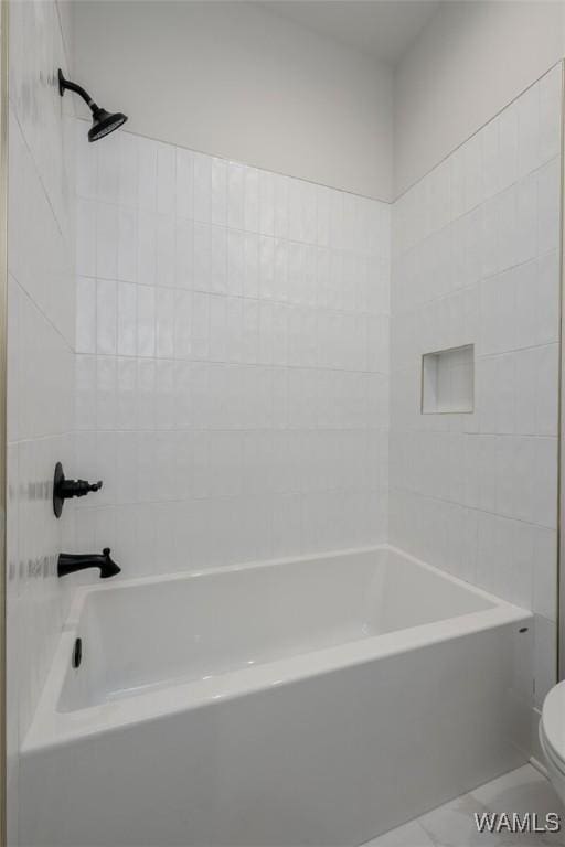 14817 Highpoint Cv, Northport, AL 35475 - bathroom featuring toilet and shower / washtub combination
