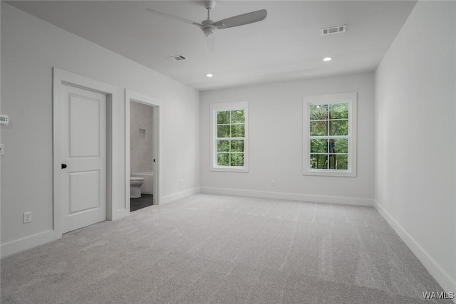 14817 Highpoint Cv, Northport, AL 35475 - unfurnished bedroom featuring carpet flooring, recessed lighting, ensuite bath, and ceiling fan