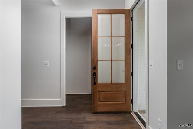 14817 Highpoint Cv, Northport, AL 35475 - corridor featuring dark wood-style flooring and baseboards
