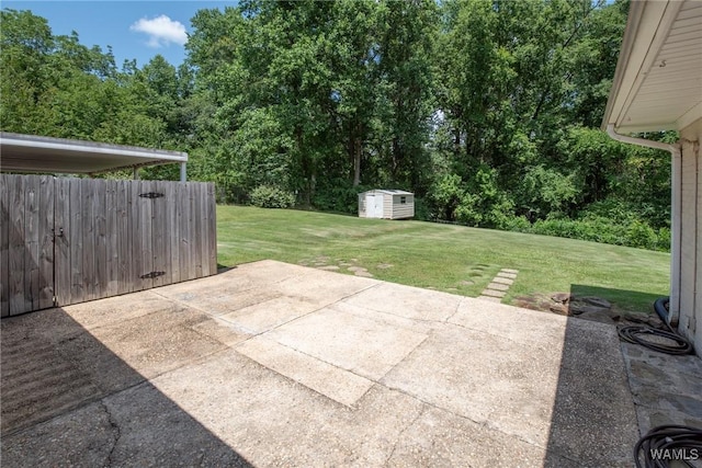 4809 Dove Creek Ave, Northport, AL 35473 - view of patio featuring a storage shed