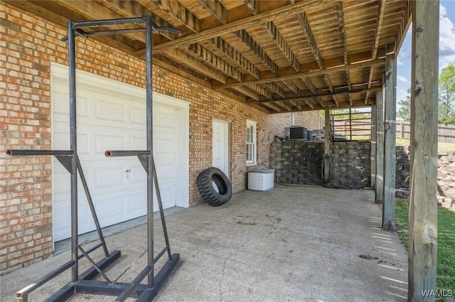 exterior space featuring an exterior structure and central AC