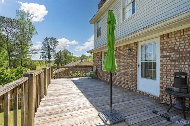 view of wooden terrace