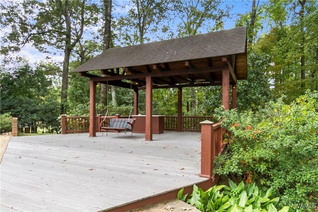 view of wooden terrace