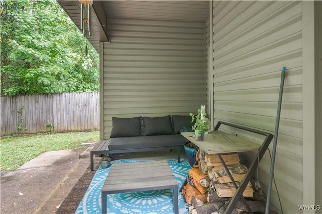 3215 Birch Way, Northport, AL 35475 - view of patio with fence and an outdoor hangout area
