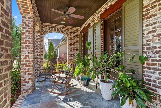 1006 Shady Tree Ln, Tuscaloosa, AL 35406 - view of patio featuring a ceiling fan