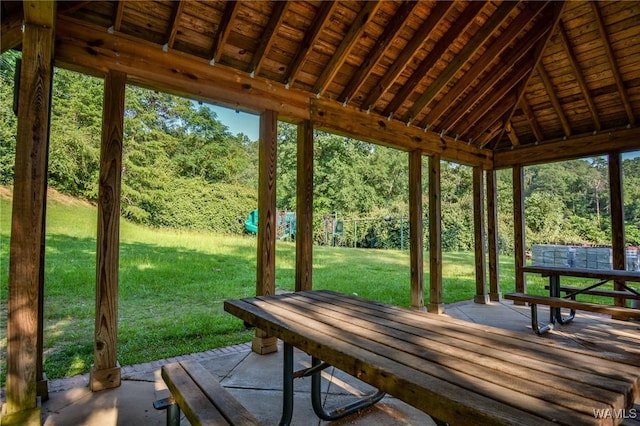 2940 Lake Crest Dr, Tuscaloosa, AL 35406 - view of patio with a wooded view