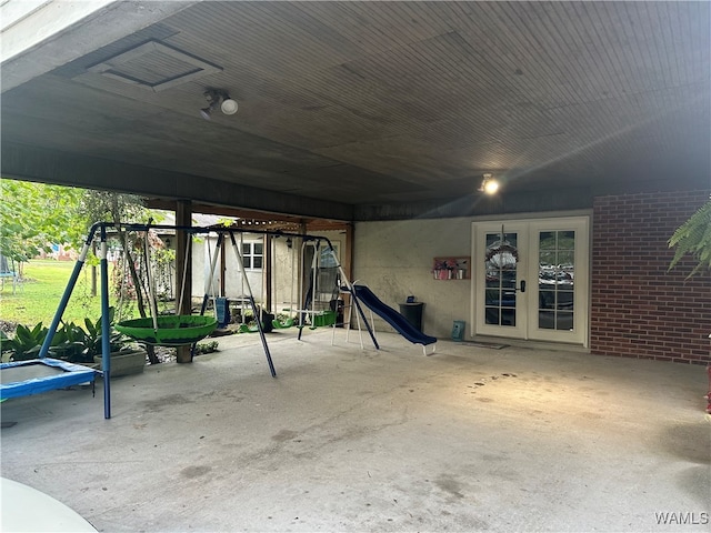 view of patio with french doors