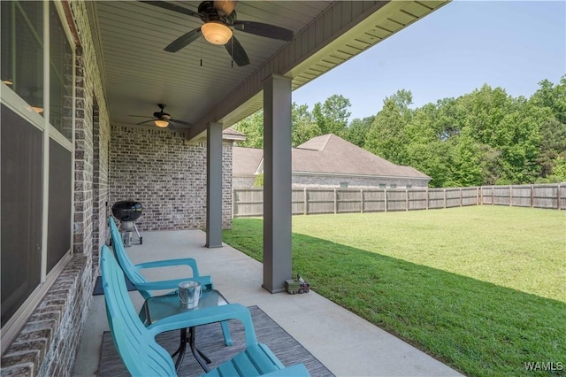 13982 Knoll Pointe Dr, Northport, AL 35475 - view of patio / terrace with ceiling fan