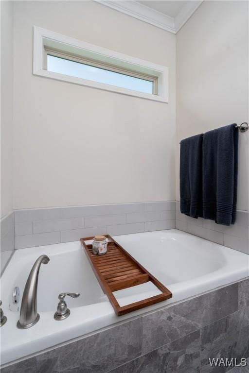 13982 Knoll Pointe Dr, Northport, AL 35475 - full bath with a garden tub and crown molding