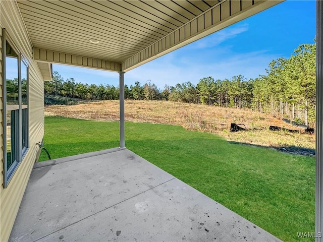 view of yard featuring a patio