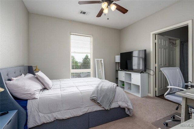 600 13th St E Unit 735, Tuscaloosa, AL 35401 - bedroom with carpet flooring and ceiling fan