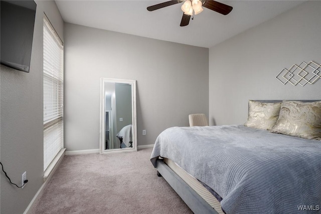 600 13th St E Unit 735, Tuscaloosa, AL 35401 - carpeted bedroom with baseboards and a ceiling fan
