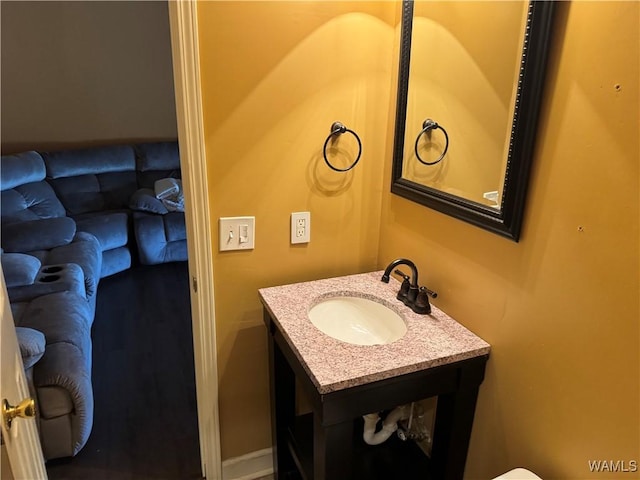 bathroom featuring vanity