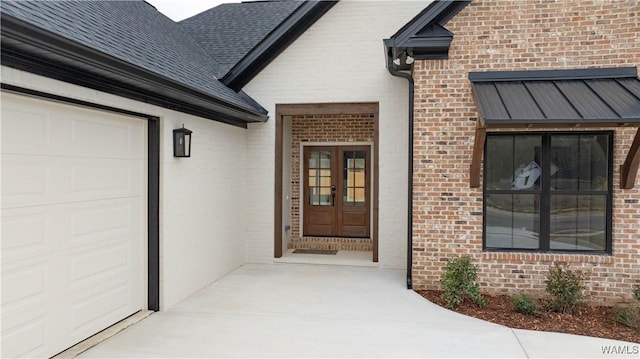 view of exterior entry with french doors