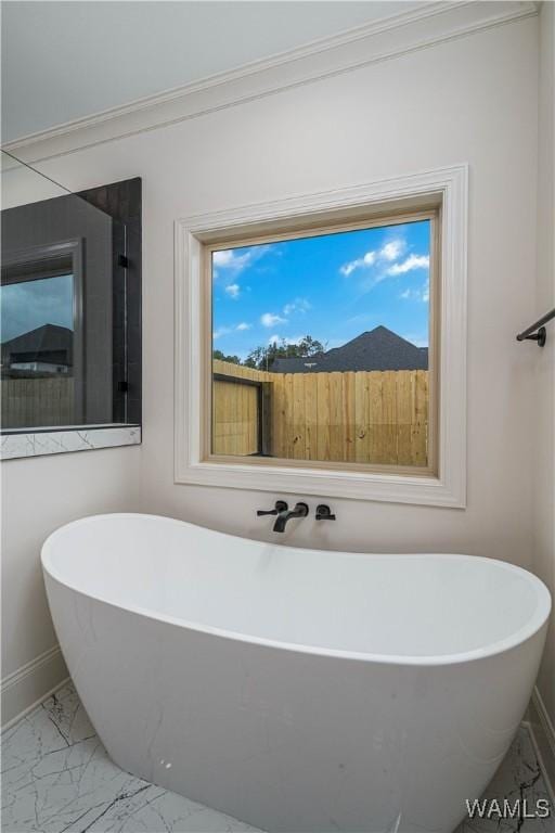 bathroom with a tub