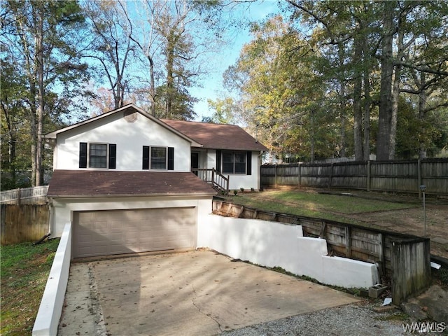 view of front of house featuring a garage