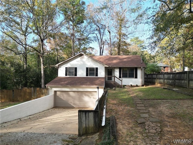 view of front of house featuring a garage