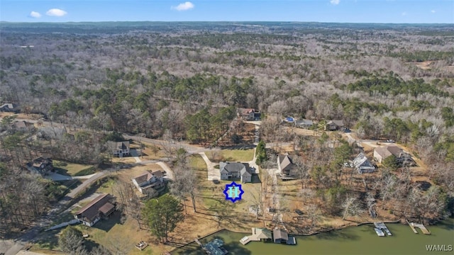 20892 Sharon Dr, Lake View, AL 35111 - bird's eye view with a water view and a forest view