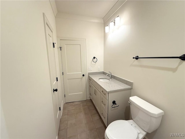 half bath with toilet and vanity