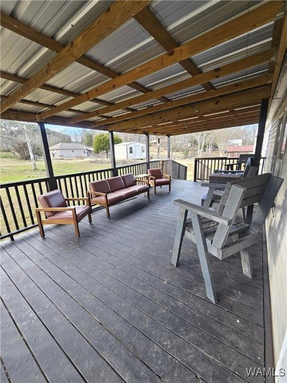 deck with outdoor lounge area