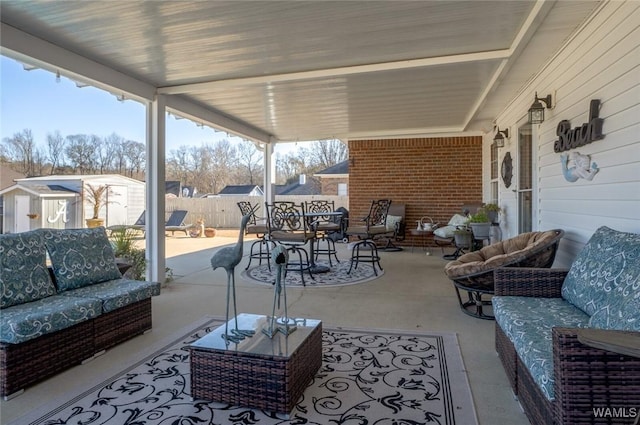 view of patio / terrace featuring outdoor lounge area