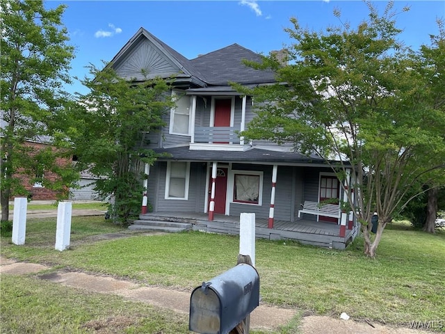 200 N Ash Ave, Demopolis, AL 36732 - view of front of home with a porch, a front lawn, and a shingled roof