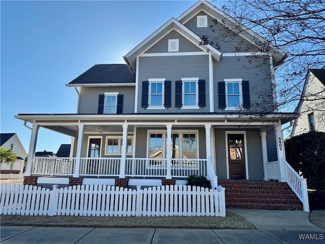 view of front of house with a porch