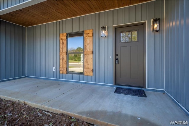 view of exterior entry