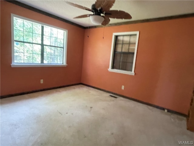 spare room with light colored carpet