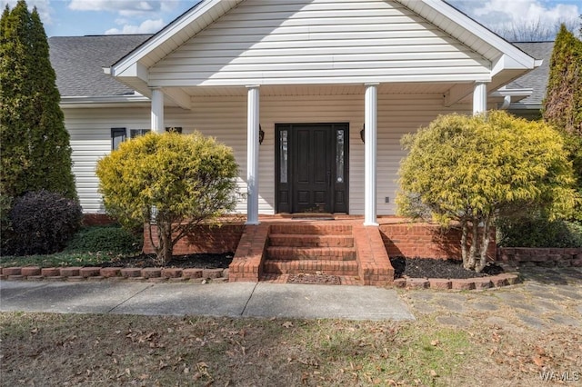 view of exterior entry