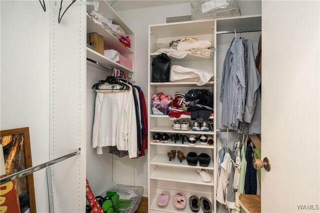 view of walk in closet