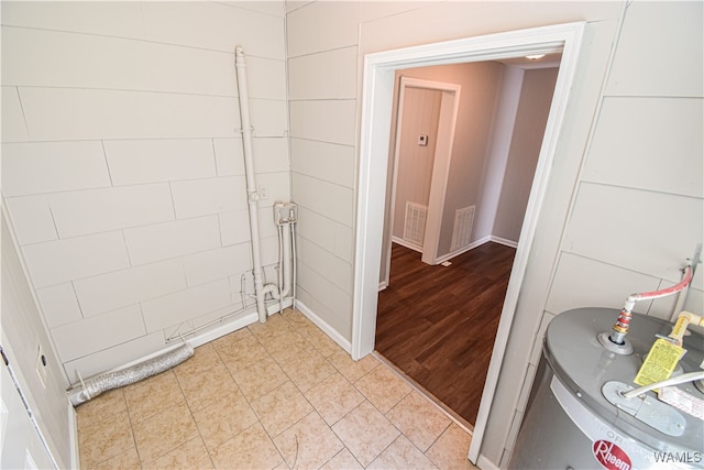 bathroom featuring wood-type flooring