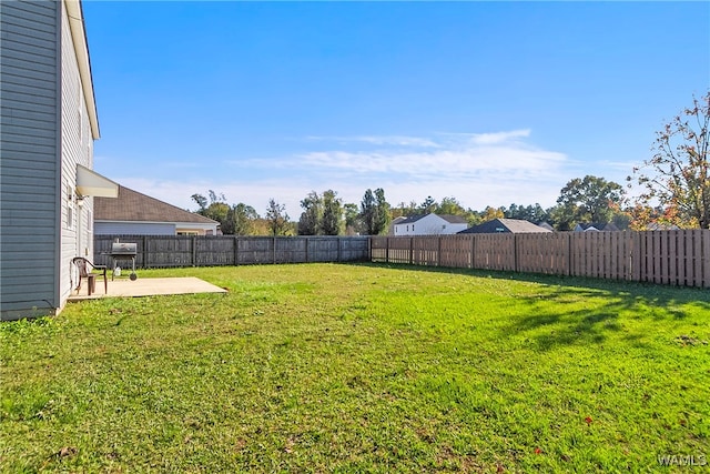 view of yard featuring a patio area