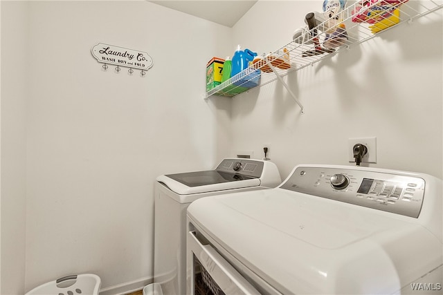 laundry area with washer and dryer