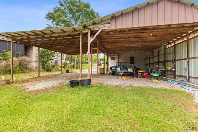 view of parking featuring driveway